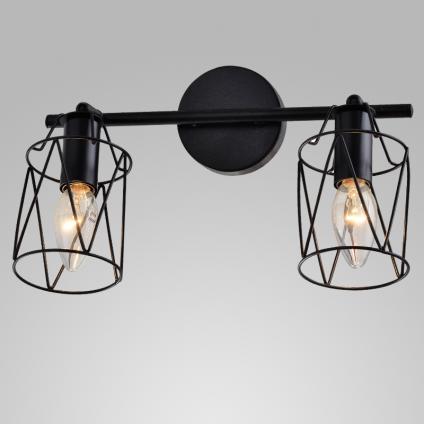 Спот 18161/2 BK черный 2x40W E14 h120, WAN21